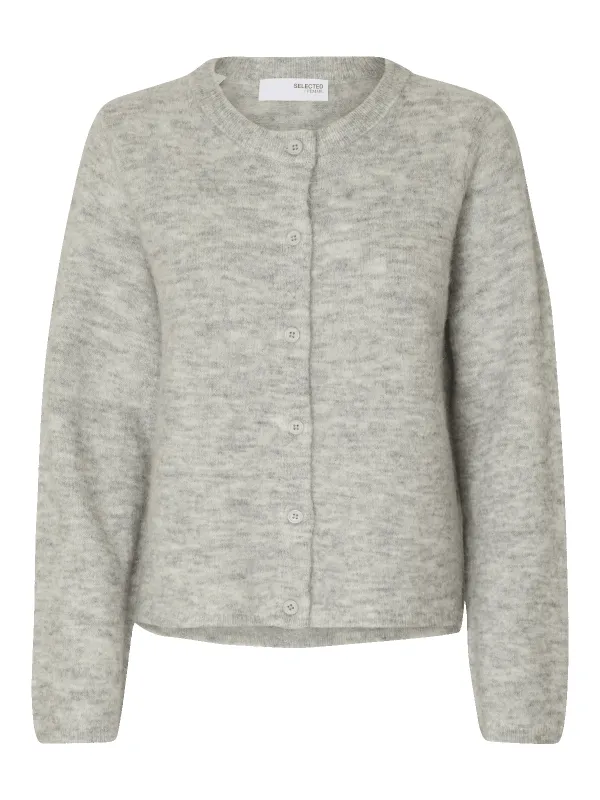 Lulu new knit cardigan - Light Grey Melange sold by Brando