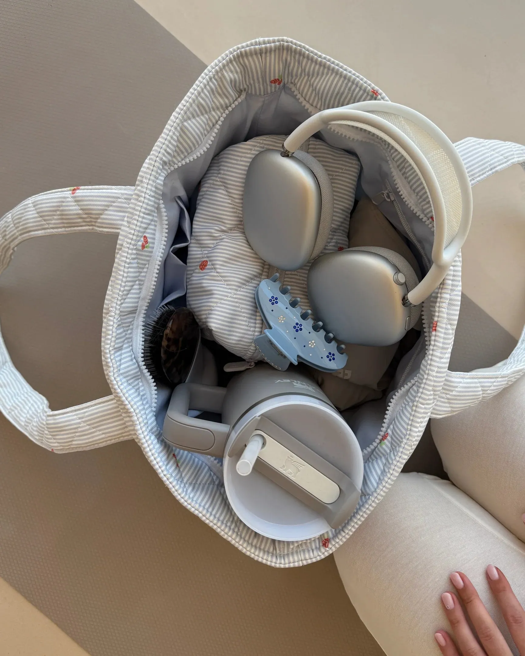 Blå Stripete Skulderveske sold by Brando product image thumbnail 4