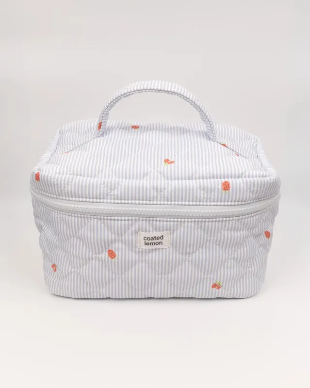 Blå Stripete Toalettmappe - Stor sold by Brando