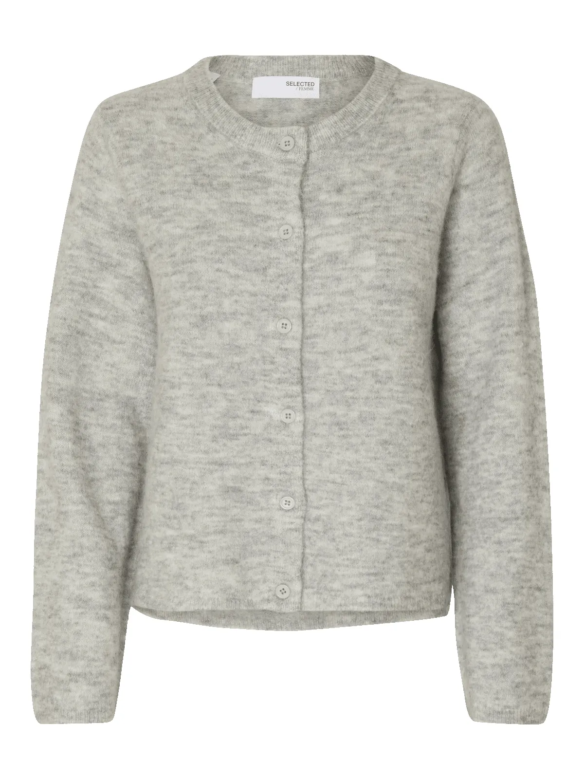 Lulu new knit cardigan - light grey melange sold by Brando