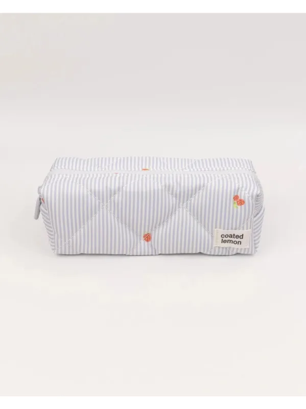 Blå stripete toalettmappe - liten sold by Brando