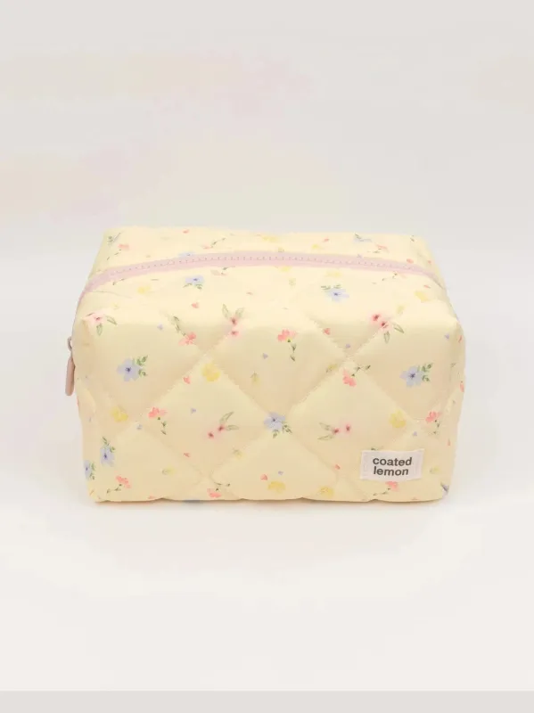 Gul blomster toalettmappe - medium sold by Brando