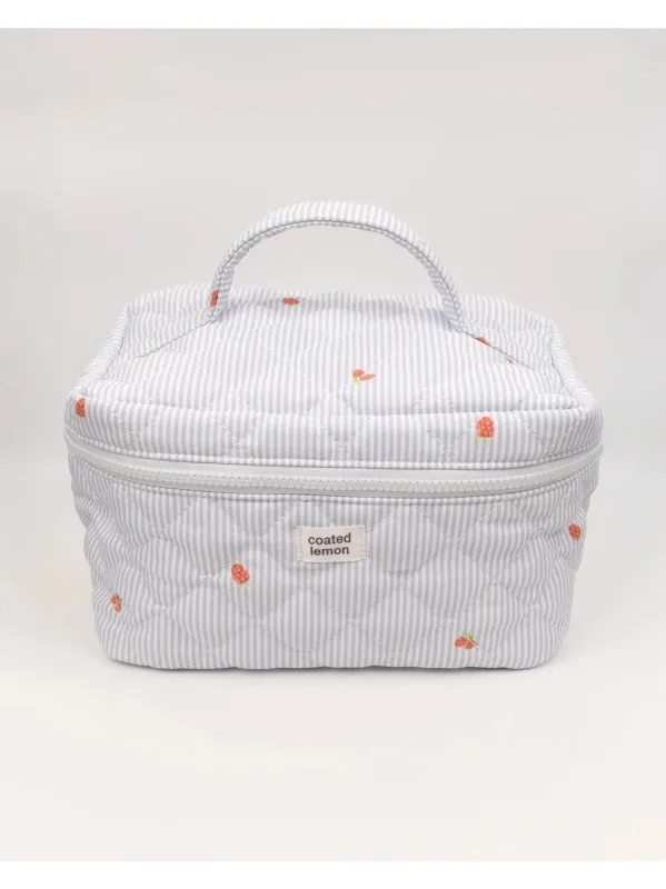 Blå stripete toalettmappe - stor sold by Brando