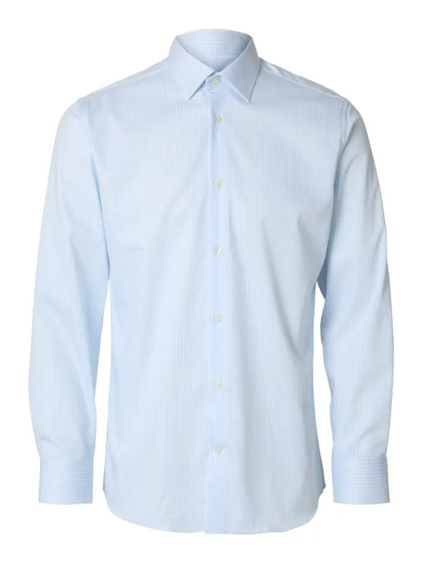 Slim performance skjorte - cashmere blue sold by Brando