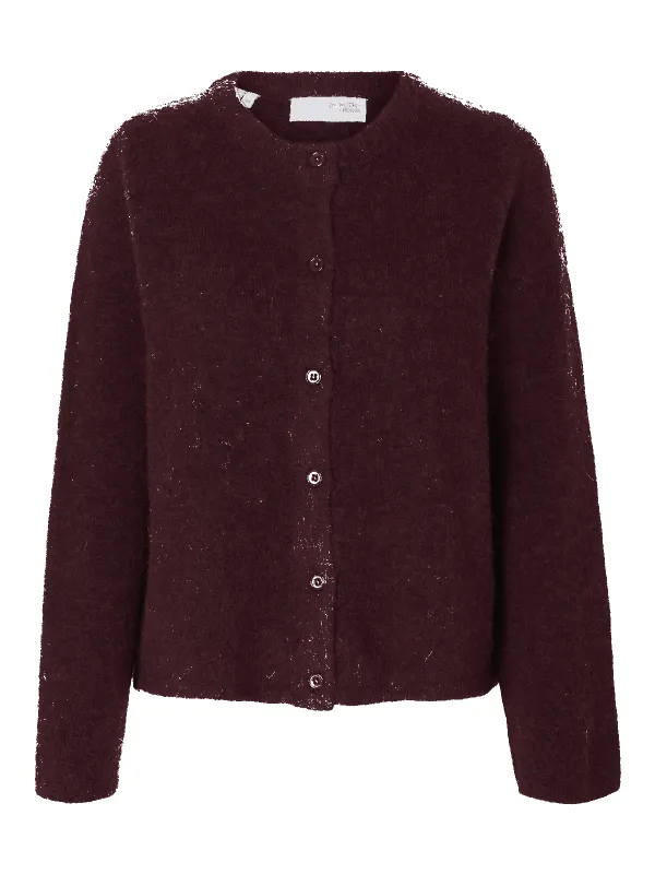 Lulu new knit cardigan - fig sold by Brando