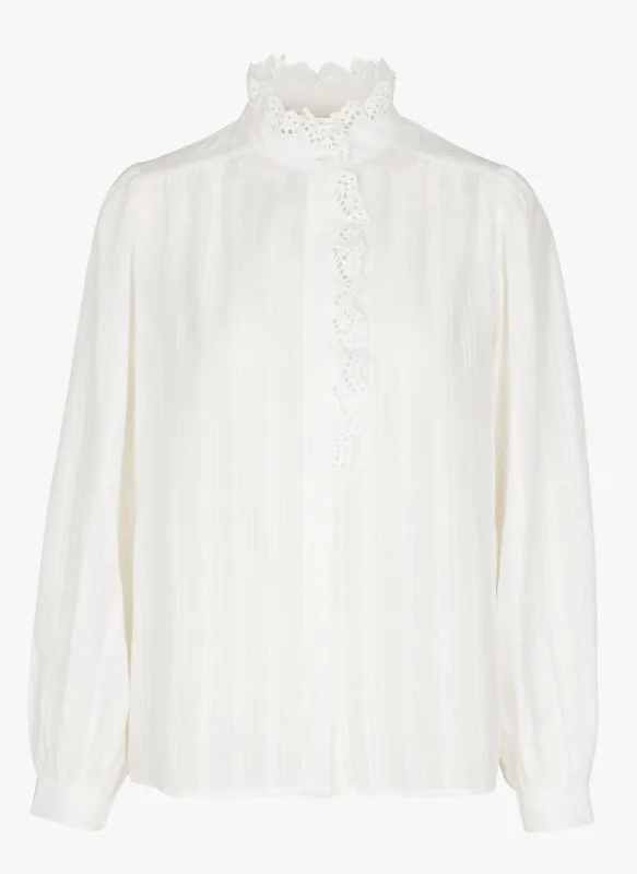 Lover bluse - blanc casse sold by Brando