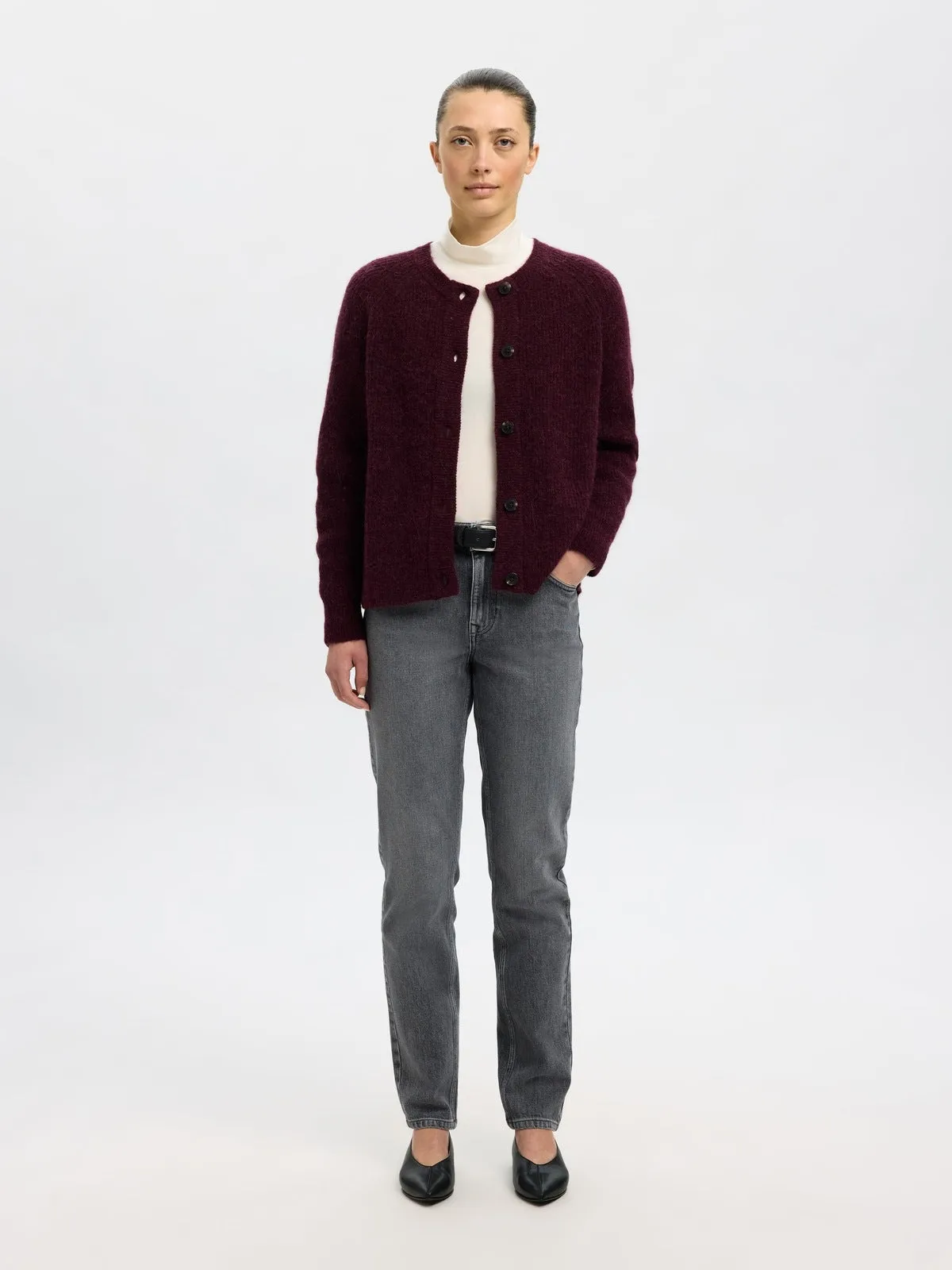 Lulu knit cardigan - fig sold by Brando product image thumbnail 5