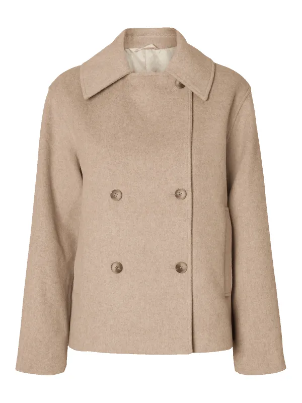 Alma wool blend jakke - sandshell sold by Brando