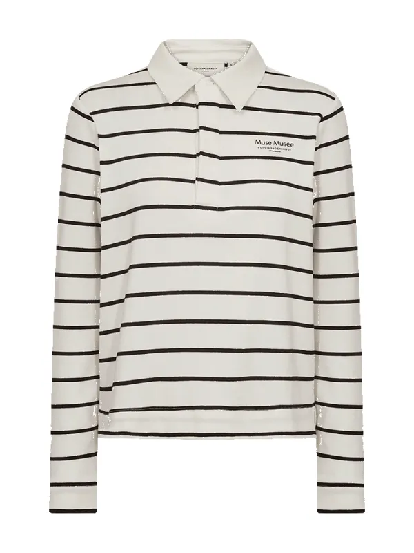 Muse polo - jet stream w. black sold by Brando