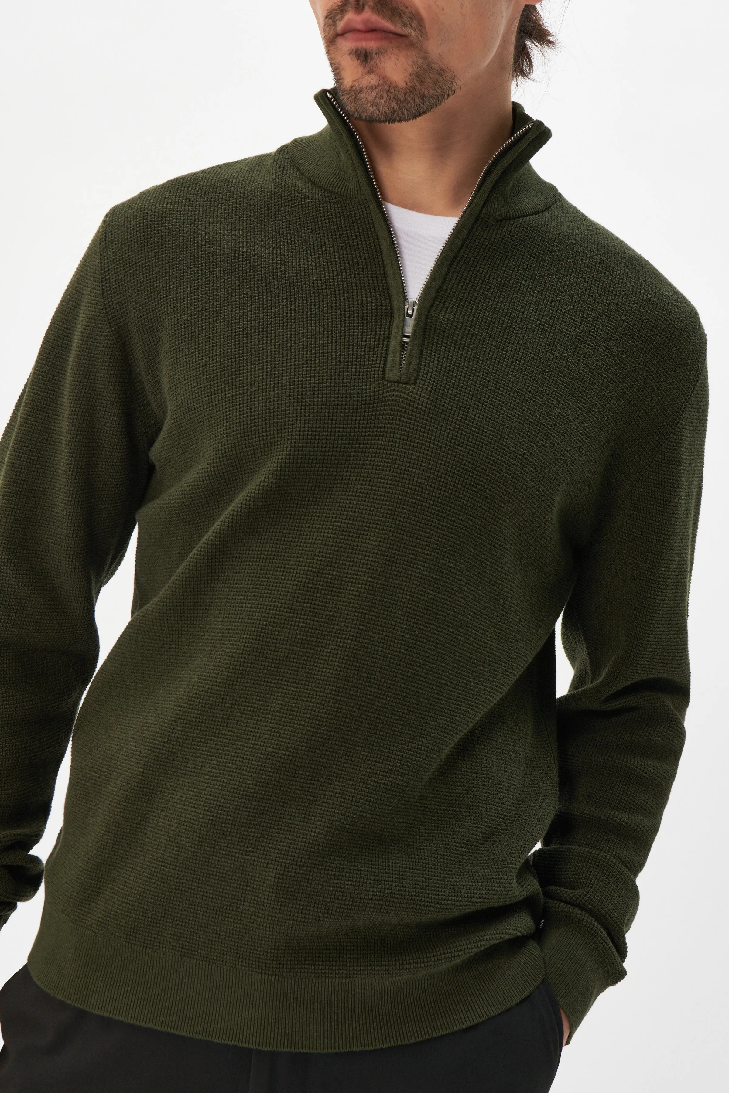 Lagoon Half Zip Genser - Dark Forest sold by Brando product image thumbnail 3