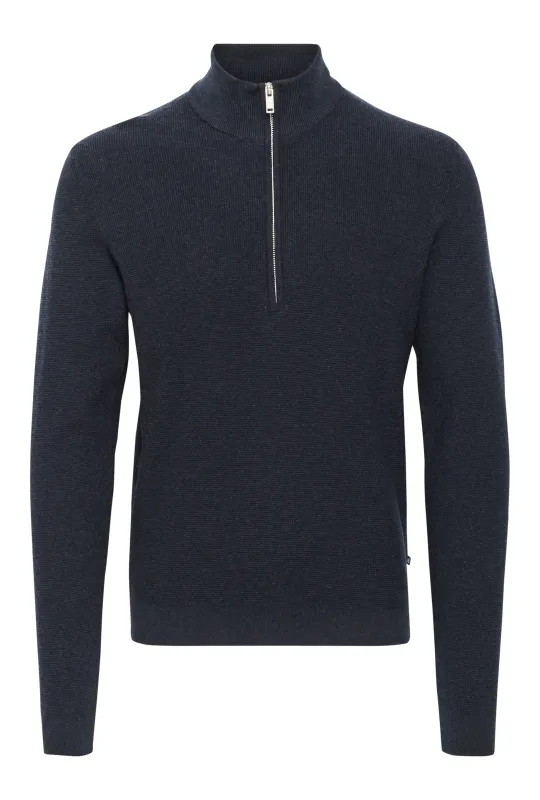 Lagoon Half Zip Genser - Dark Navy Melange sold by Brando