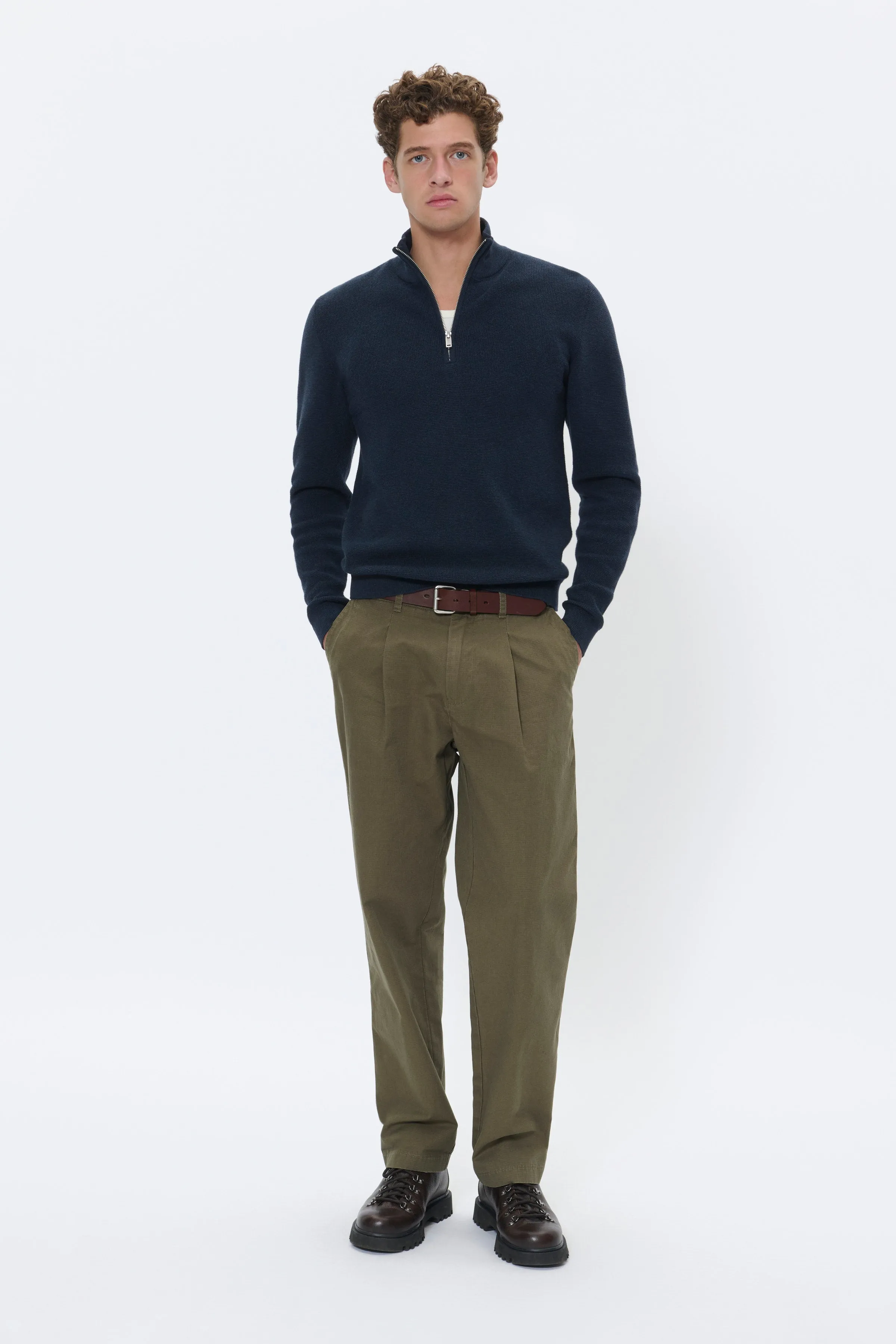 Lagoon Half Zip Genser - Dark Navy Melange sold by Brando product image thumbnail 4