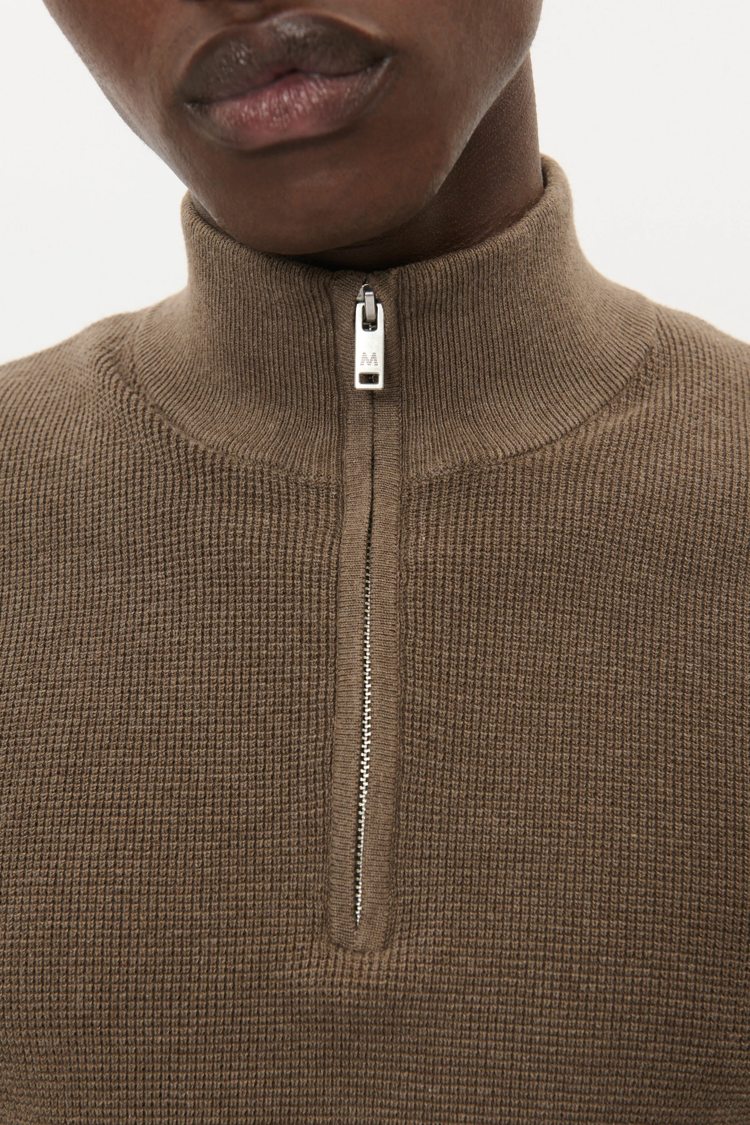 Lagoon Half Zip Genser - Morel Melange sold by Brando product image thumbnail 5