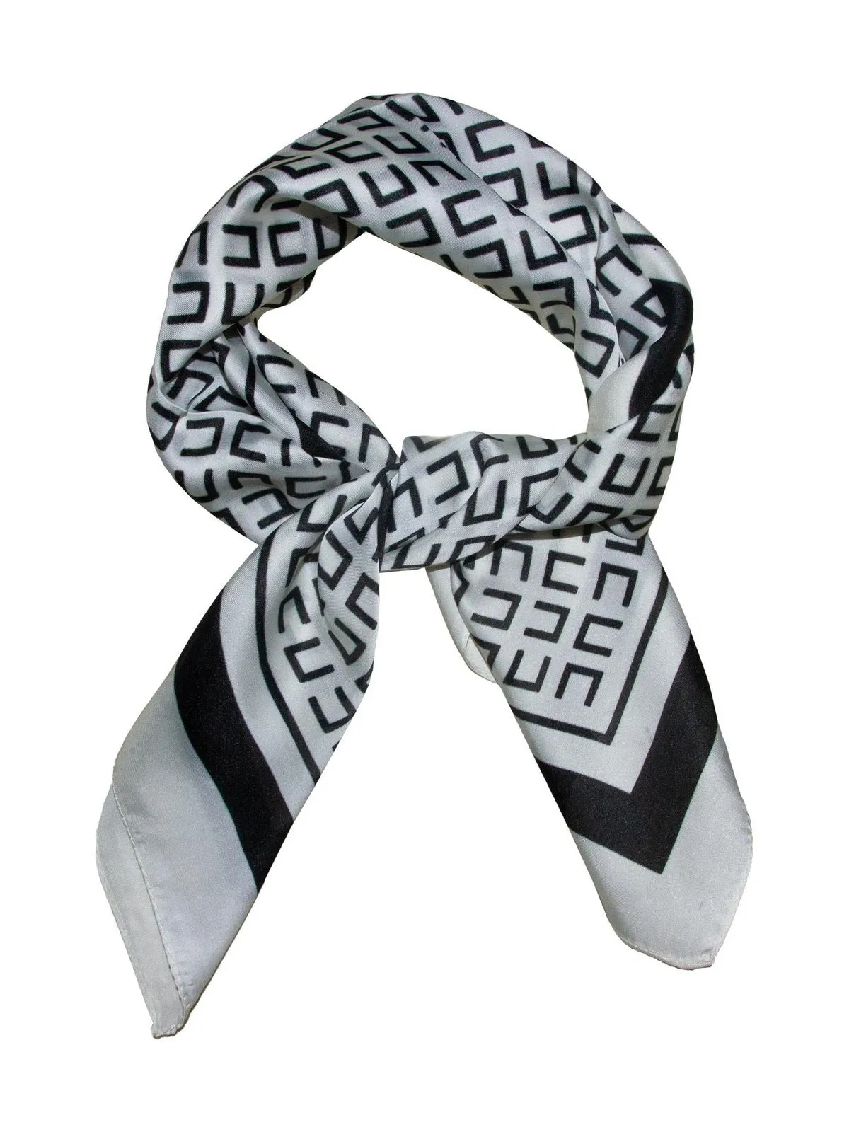 Skjerf - enkel mønster hvit sold by Brando