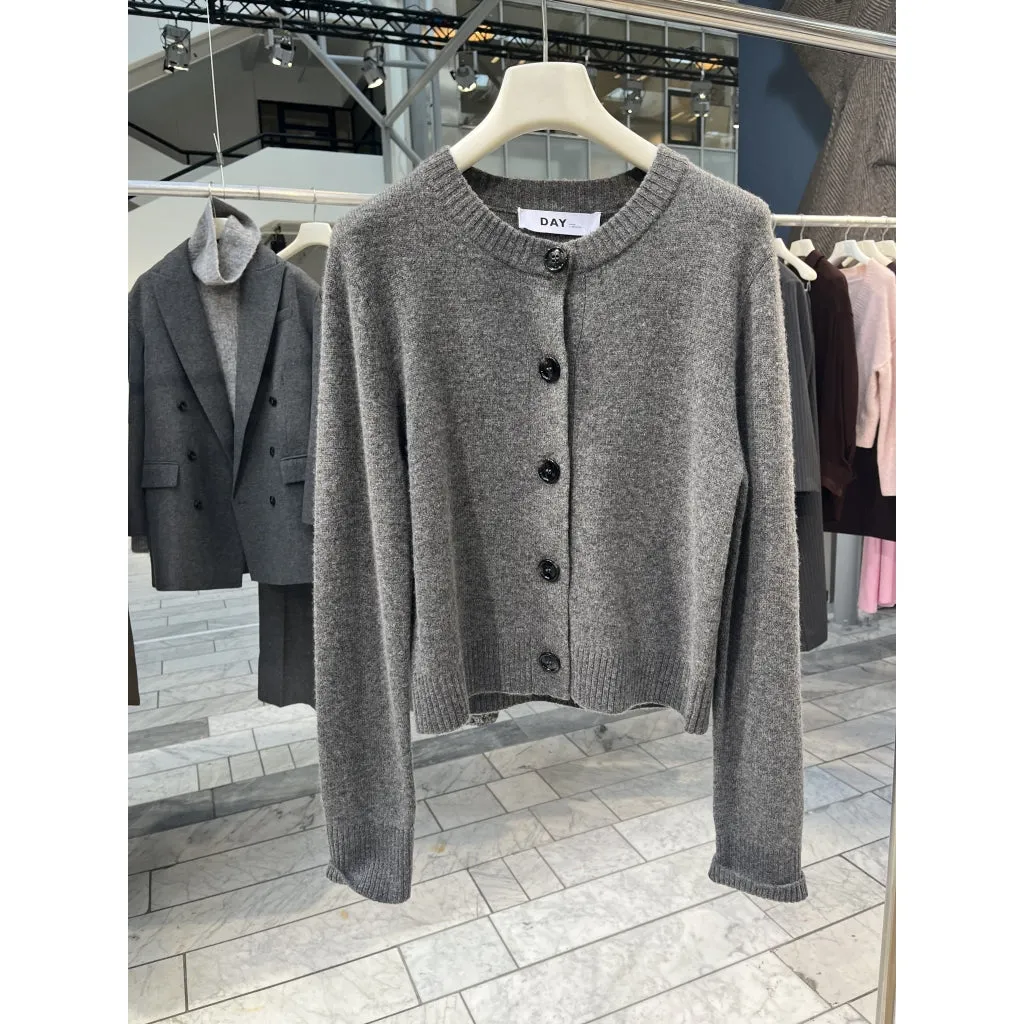 Riot Medium Soft Wool Cardigan - MEDIUM GREY MELANGE sold by Brando product image thumbnail 3