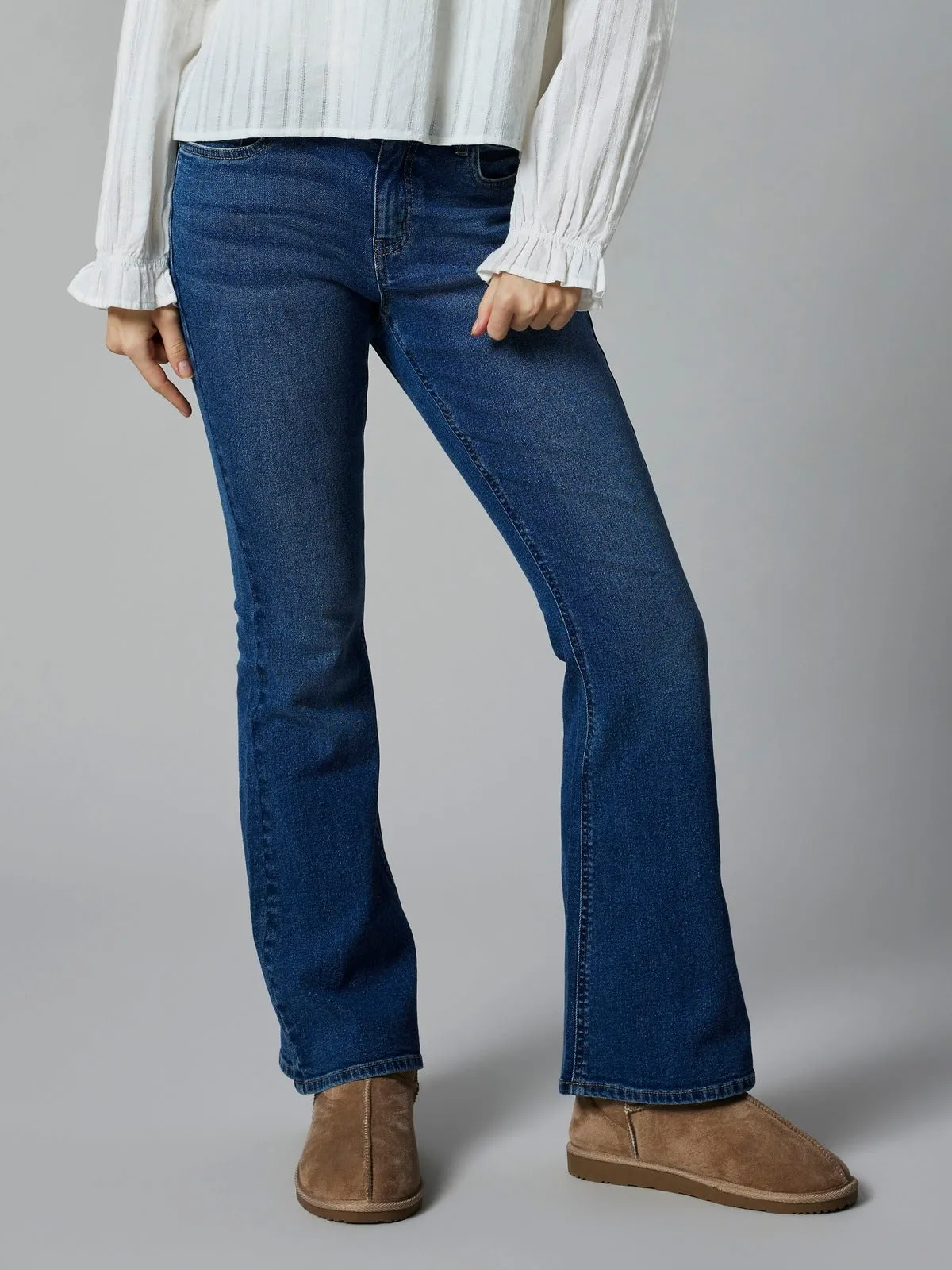 BLIBLING DNM FLARED JEANS - Medium Blue Denim sold by Brando product image thumbnail 2