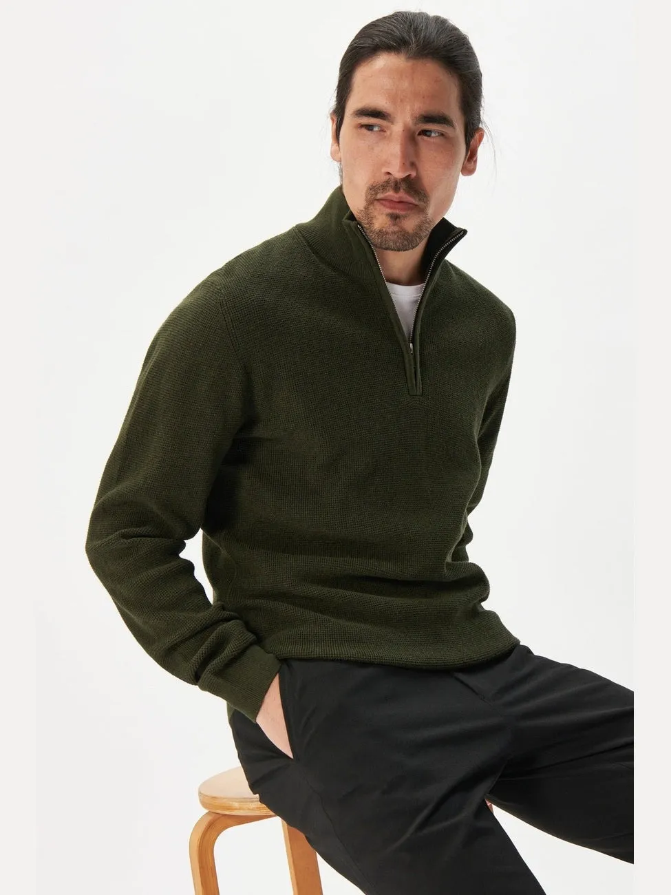 Lagoon half zip genser - dark forest sold by Brando product image thumbnail 2