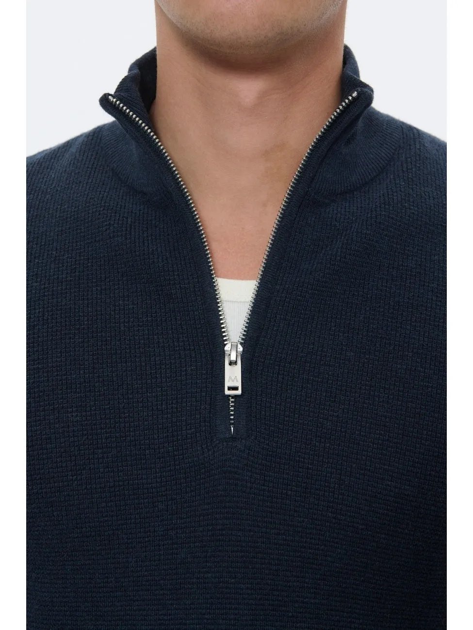 Lagoon half zip genser - dark navy melange sold by Brando product image thumbnail 3
