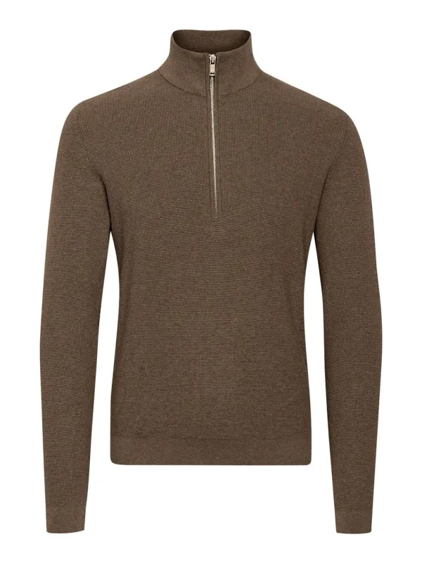 Lagoon half zip genser - morel melange sold by Brando