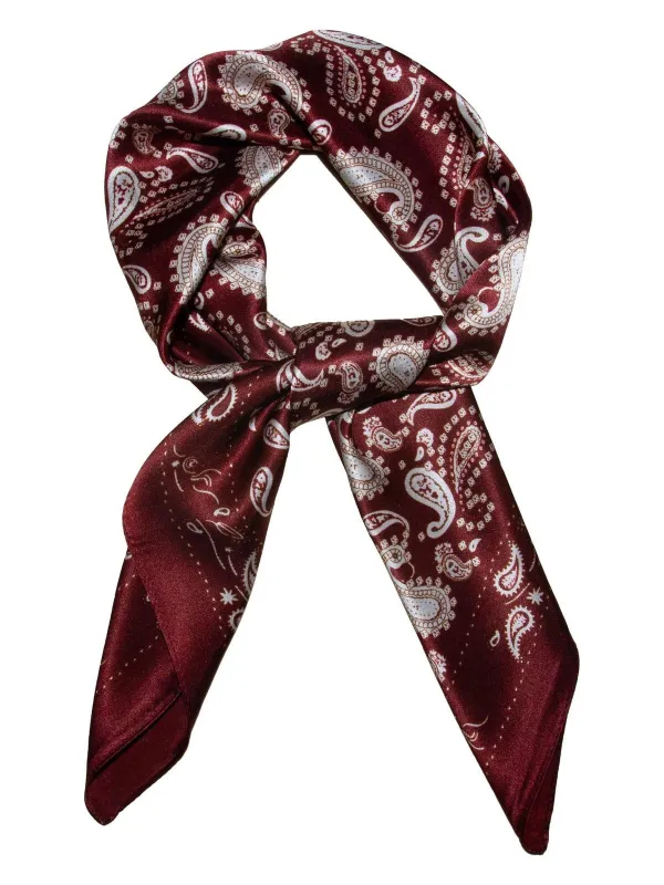 Silke skjerf - paisley vinrød sold by Brando