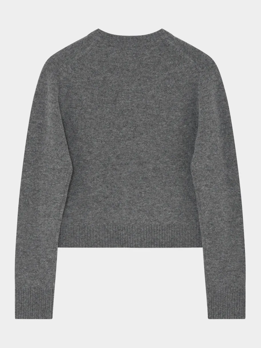 Riot medium soft wool cardigan - medium grey melange sold by Brando product image thumbnail 2