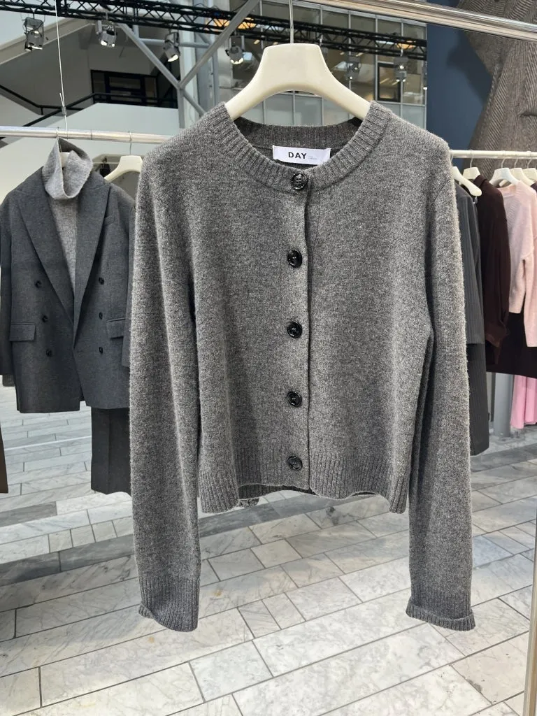 Riot medium soft wool cardigan - medium grey melange sold by Brando product image thumbnail 3