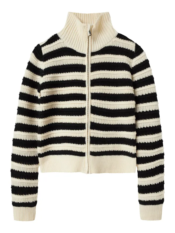 NAGATE KORT STRIKKET CARDIGAN - Antique White sold by Brando