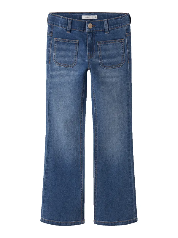 POLLY SKINNY BOOT JEANS - Medium Blue Denim sold by Brando