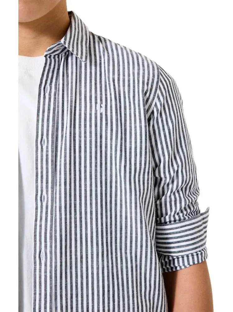 Skjorte Stripete - Blå/Hvit sold by Brando product image thumbnail 4