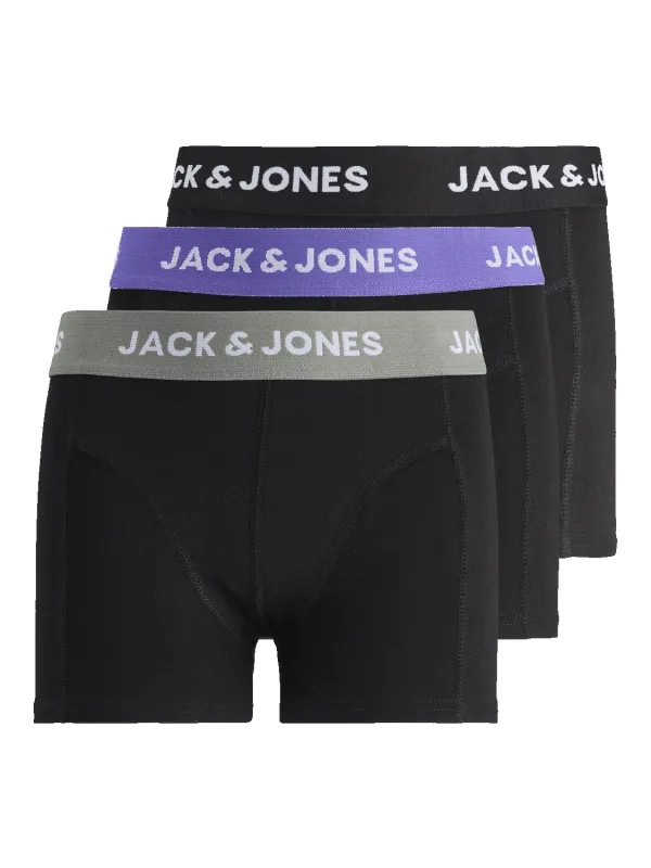 AXEL SOLID TRUNKS 3 PACK JNR - Black sold by Brando