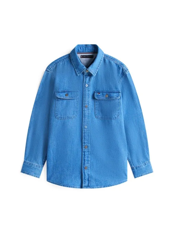 MID BLUE DENIM SKJORTE - Denim Medium Blue sold by Brando