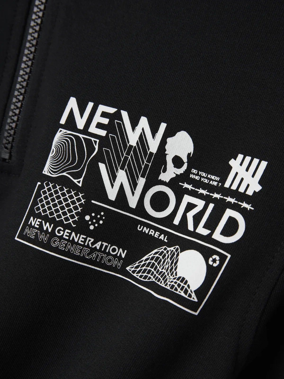 KIMBA HALF ZIP GENSER - Black sold by Brando product image thumbnail 3