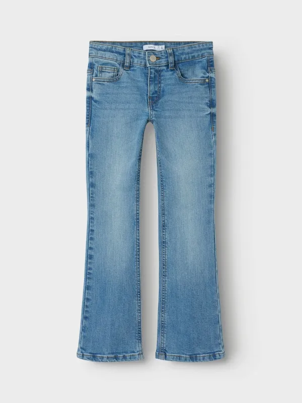 POLLY SKINNY BOOT JEANS - Medium Blue Denim sold by Brando