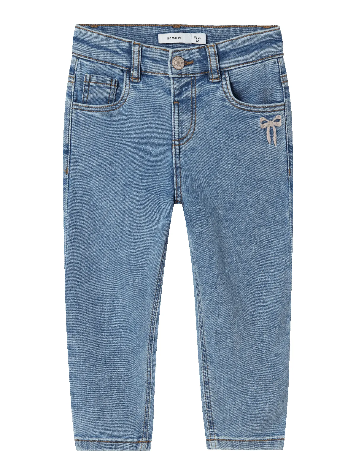 BELLA MOM JEANS - Medium Blue Denim sold by Brando