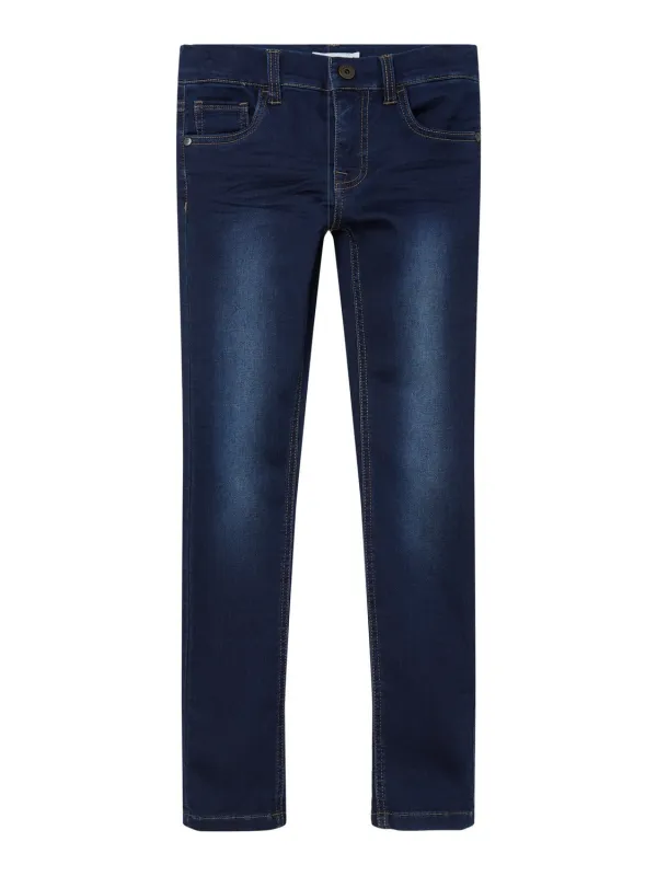 THEO SLIM JEANS - Dark Blue Denim sold by Brando
