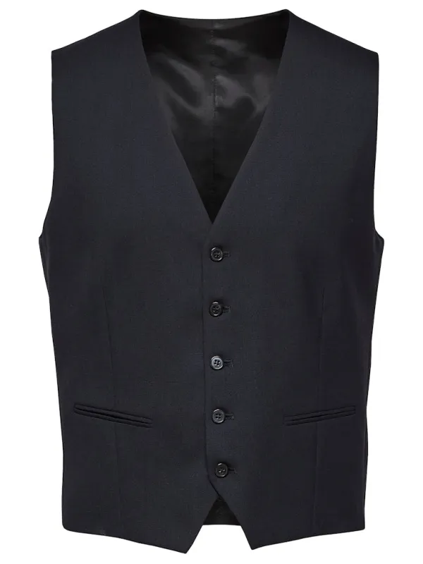Slim-mylohigh navy waistcoat - dark navy sold by Brando