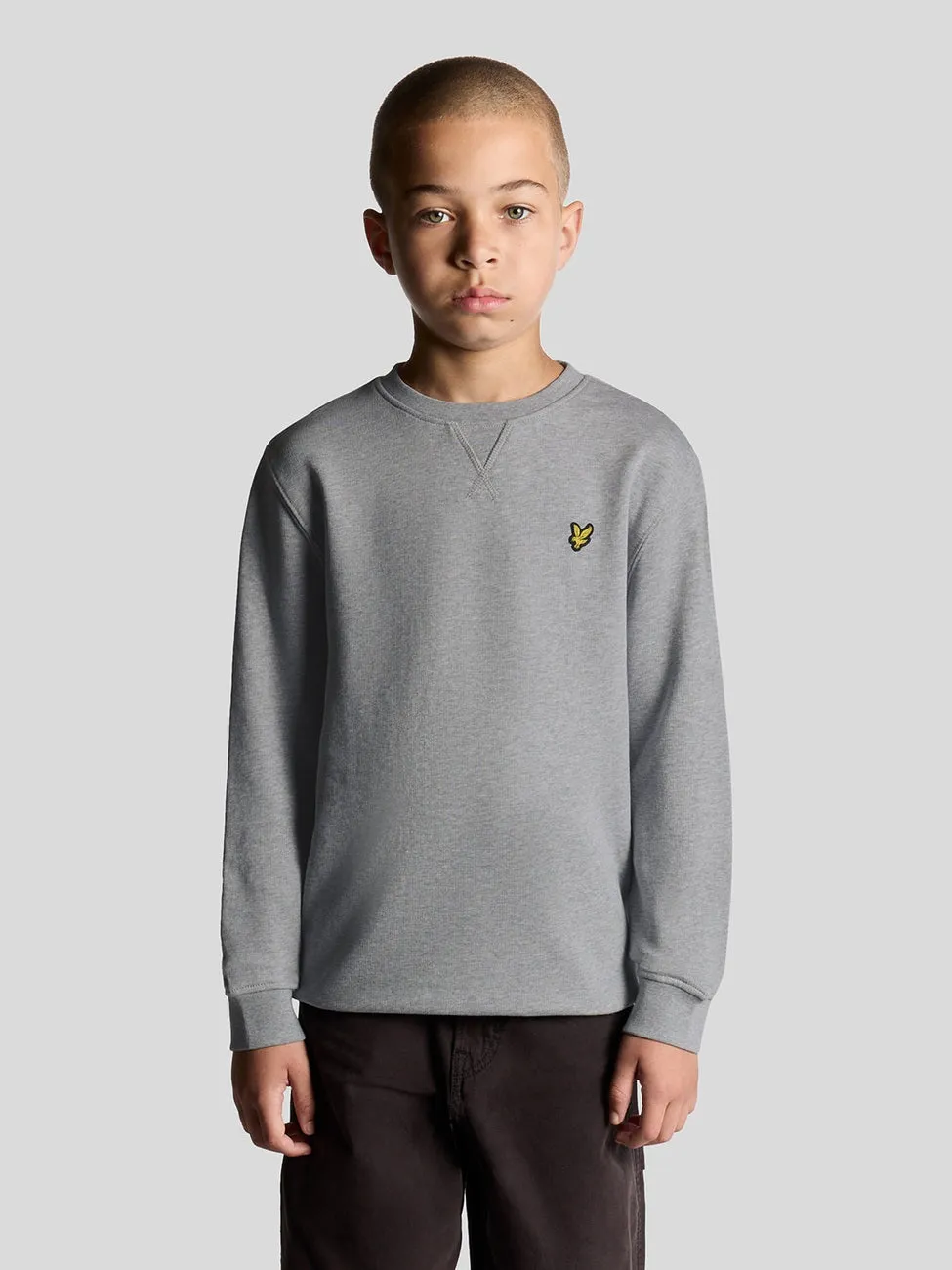 Crew Neck Sweatshirt - Light Grey Marl sold by Brando