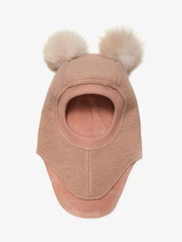 Balaclava Wool Alpaca Pompoms - Rose Melange sold by Brando