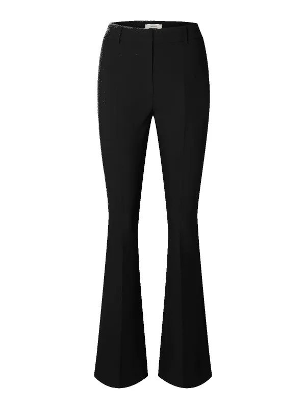 Rita slim flared bukse - black sold by Brando