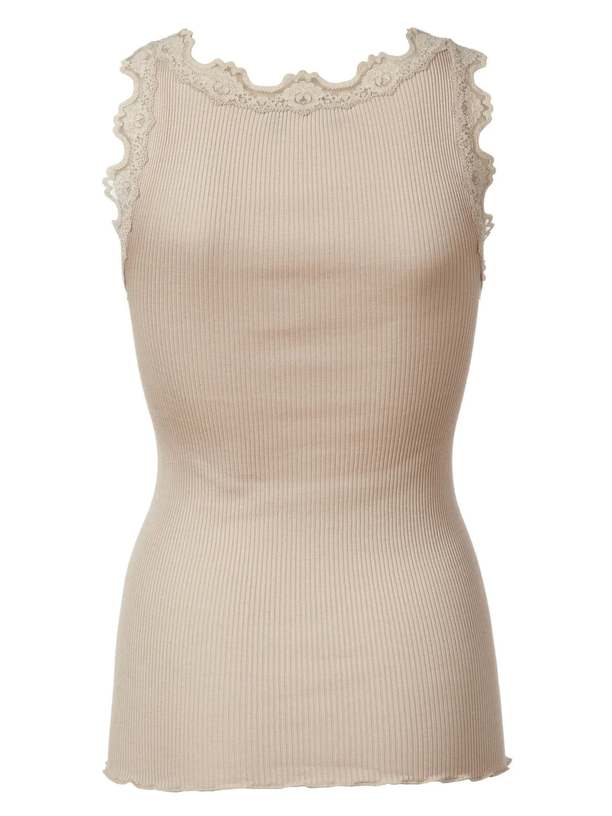 Babette sl u-neck lace top - cacao sold by Brando product image thumbnail 4
