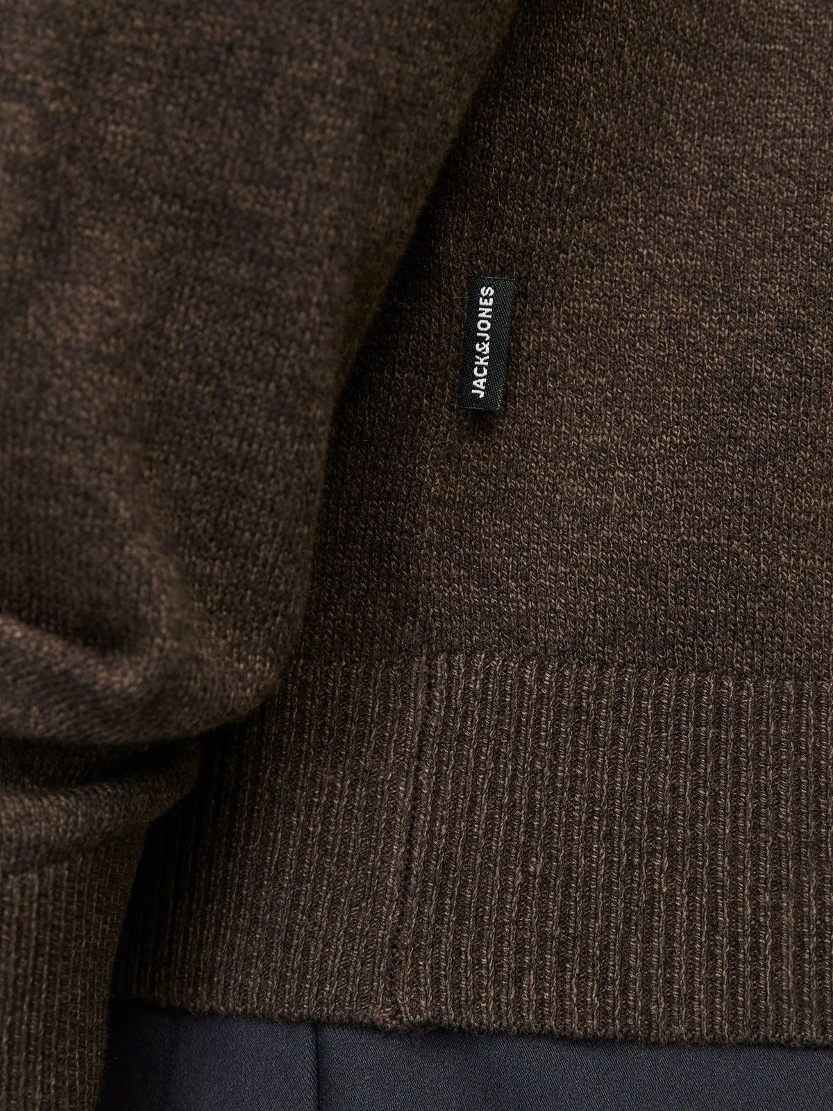 Emil knit half zip - mulch twist sold by Brando product image thumbnail 5