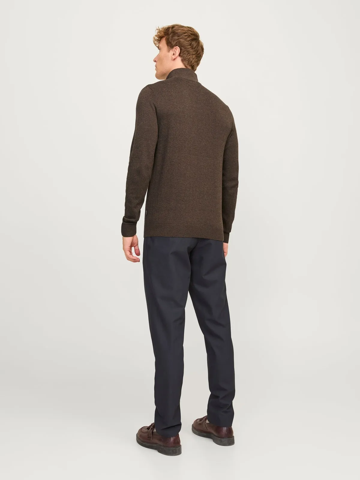 Emil knit half zip - mulch twist sold by Brando product image thumbnail 3