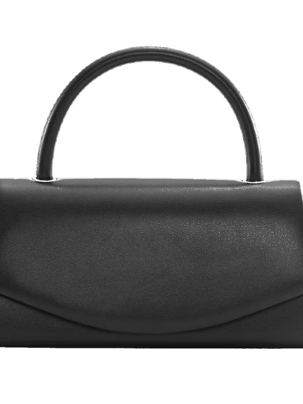 Overlapping closure handbag - black sold by Brando