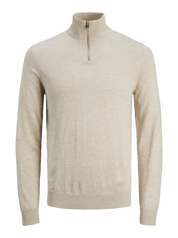 EMIL KNIT HALF ZIP - Oatmeal sold by Brando