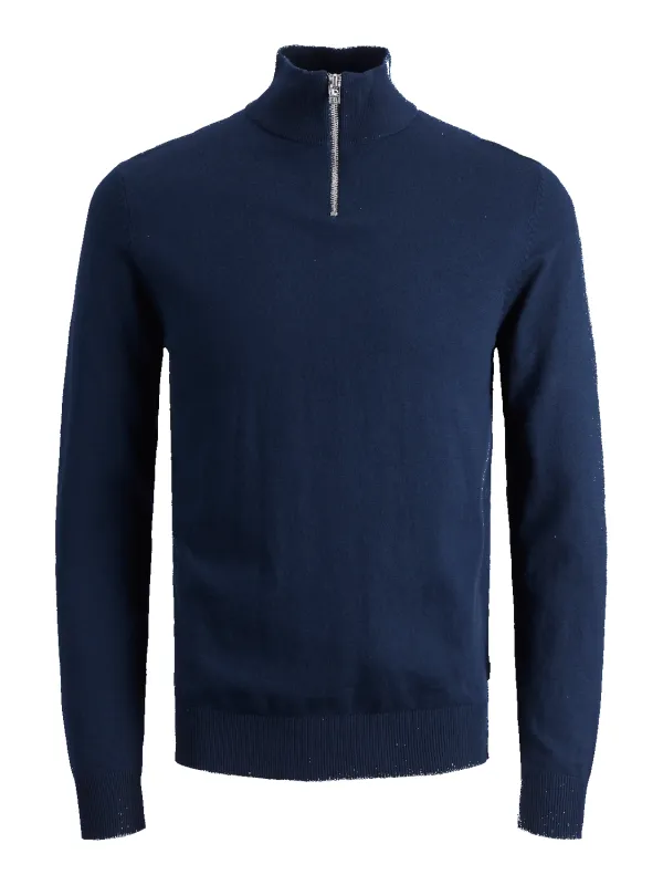 EMIL KNIT HALF ZIP - Navy Blazer sold by Brando