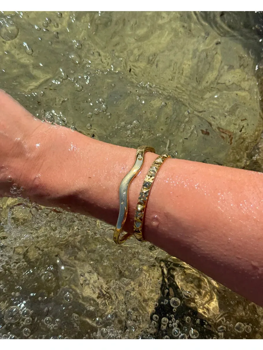 Flower bangle armbånd - gold sold by Brando product image thumbnail 2