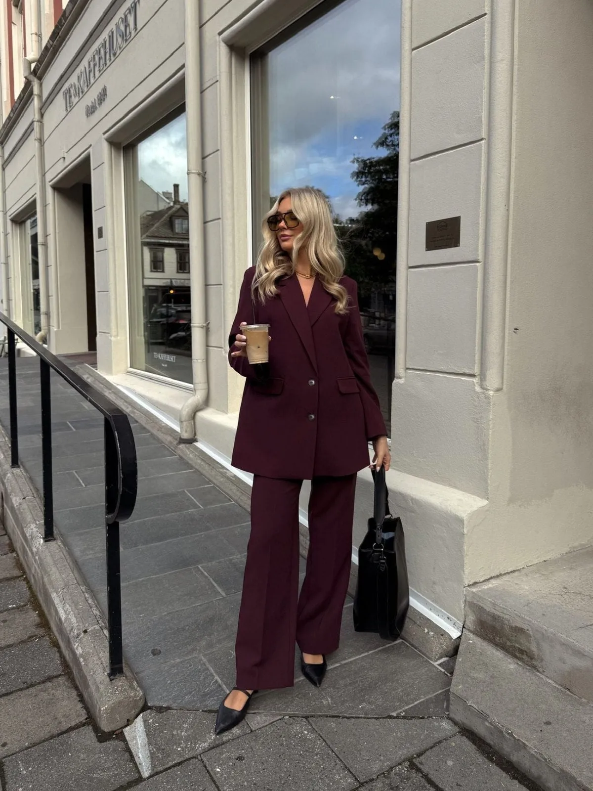 Rita relaxed blazer - fig sold by Brando product image thumbnail 3