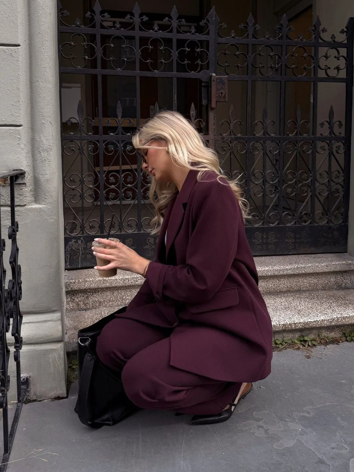 Rita relaxed blazer - fig sold by Brando product image thumbnail 5