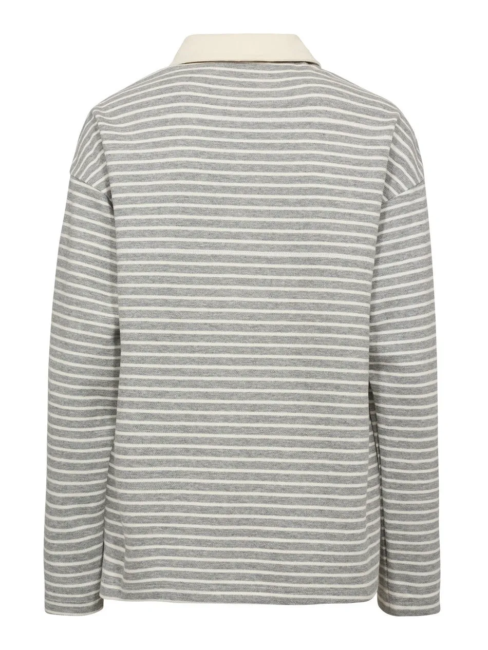 Nila polo genser - 284 grey/white sold by Brando product image thumbnail 2