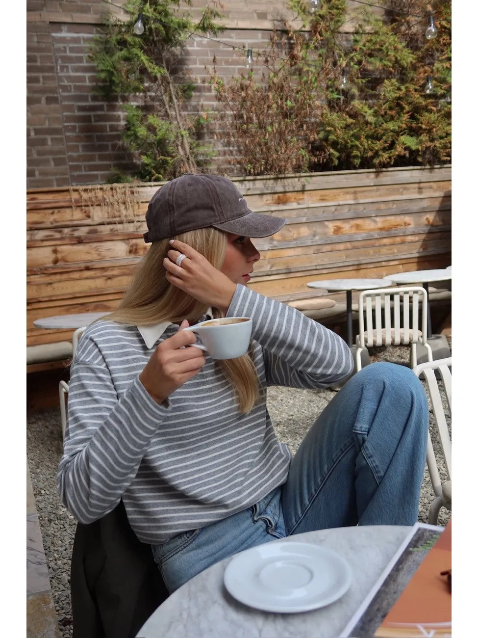 Nila polo genser - 284 grey/white sold by Brando product image thumbnail 5